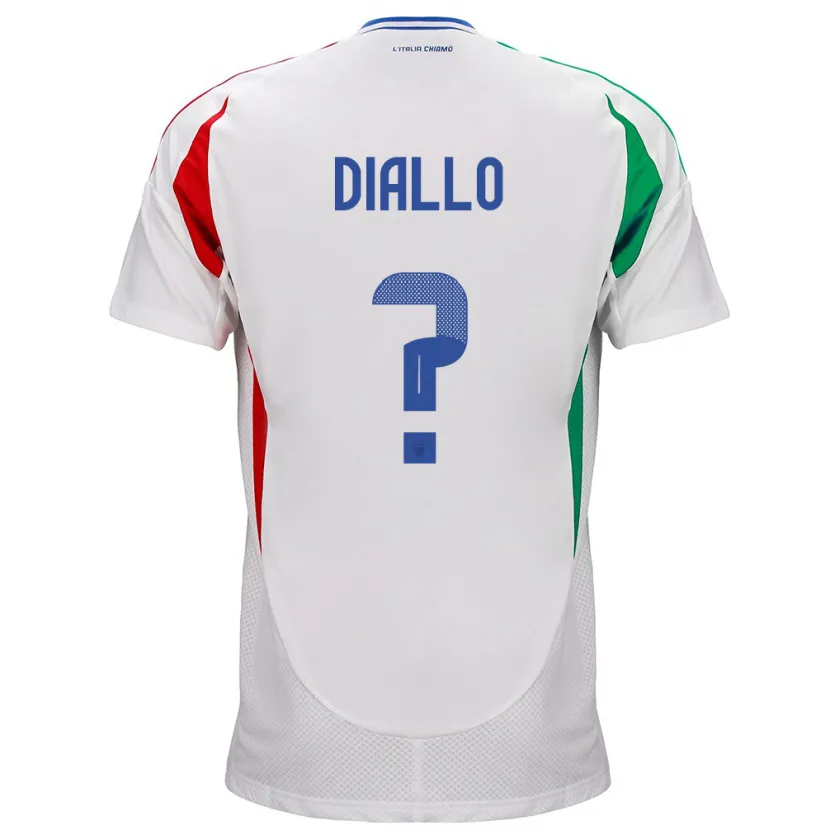 Danxen Kid Italy Djibril Diallo #0 White Away Jersey 24-26 T-Shirt