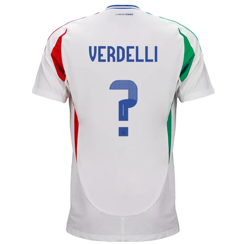 Danxen Kid Italy Davide Verdelli #0 White Away Jersey 24-26 T-Shirt