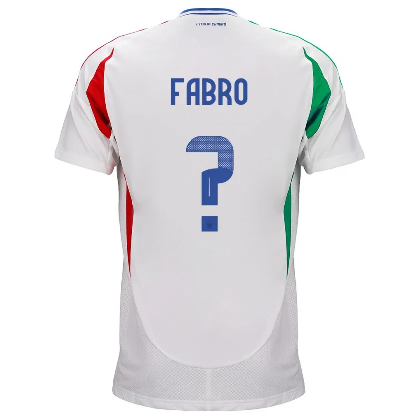 Danxen Kid Italy Jacopo Del Fabro #0 White Away Jersey 24-26 T-Shirt