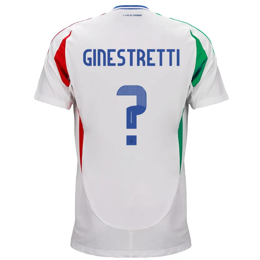 Danxen Kid Italy Davide Ginestretti #0 White Away Jersey 24-26 T-Shirt