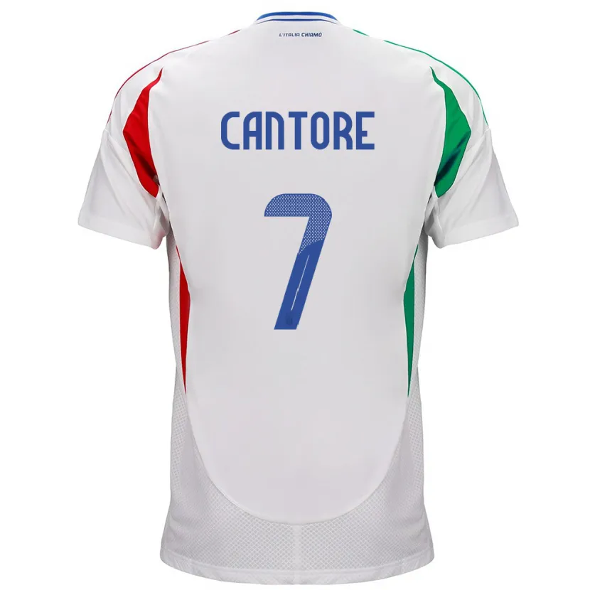 Danxen Kid Italy Sofia Cantore #7 White Away Jersey 24-26 T-Shirt