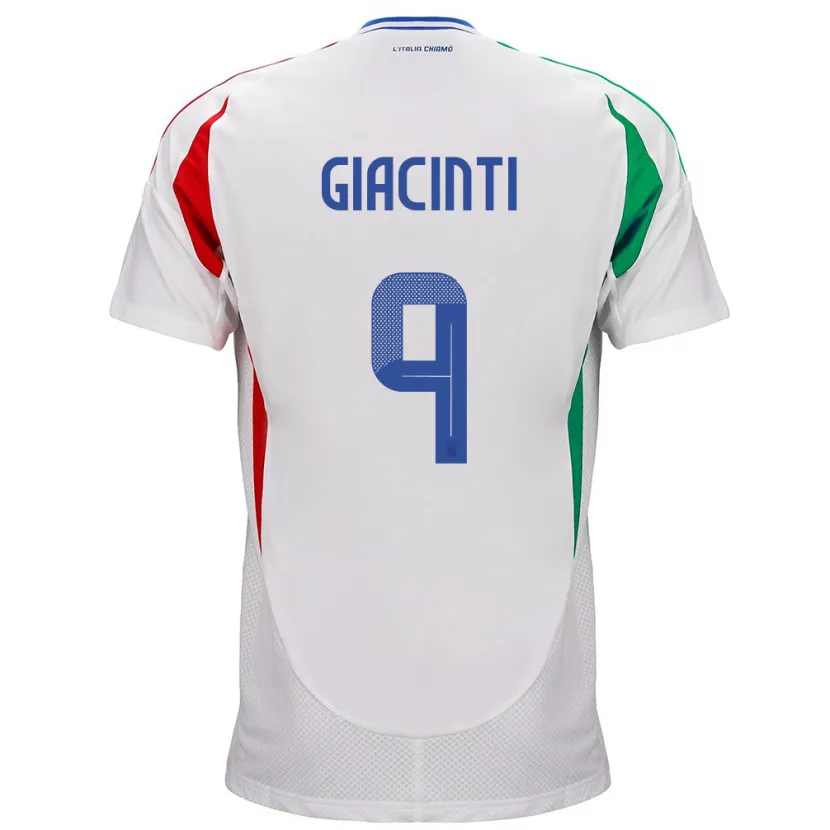 Danxen Kid Italy Valentina Giacinti #9 White Away Jersey 24-26 T-Shirt