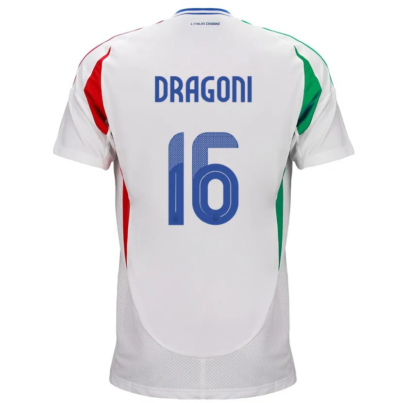 Danxen Kid Italy Giulia Dragoni #16 White Away Jersey 24-26 T-Shirt