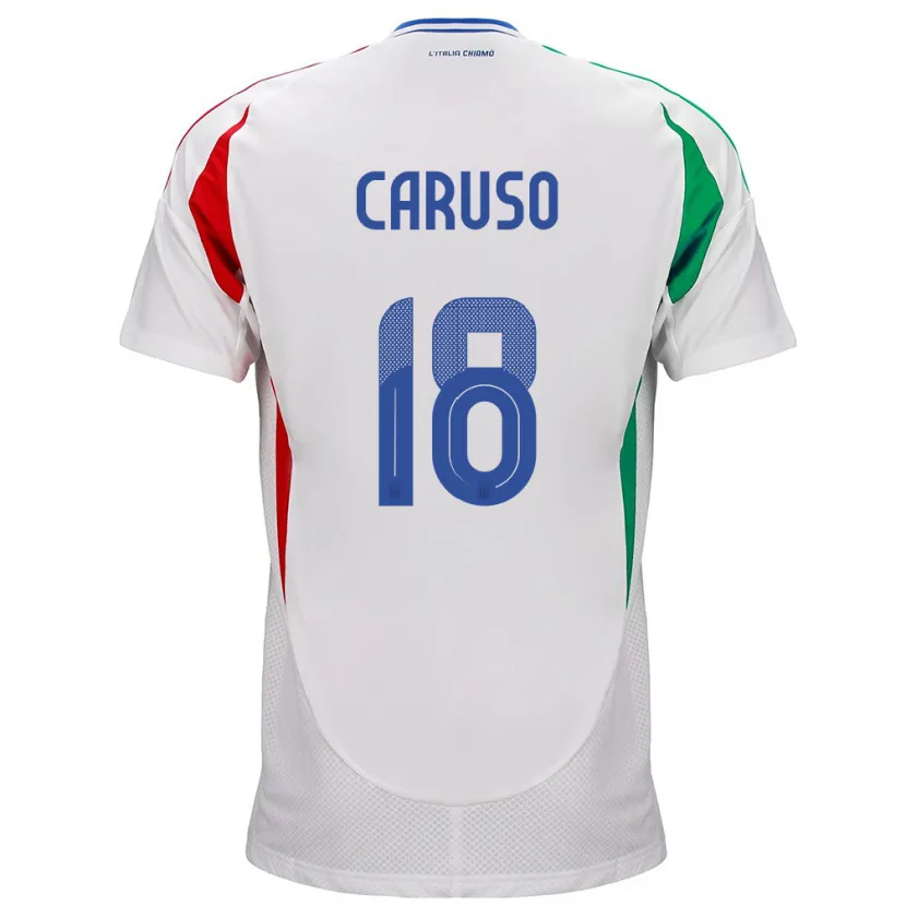 Danxen Kid Italy Arianna Caruso #18 White Away Jersey 24-26 T-Shirt