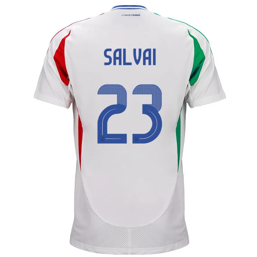 Danxen Kid Italy Cecilia Salvai #23 White Away Jersey 24-26 T-Shirt