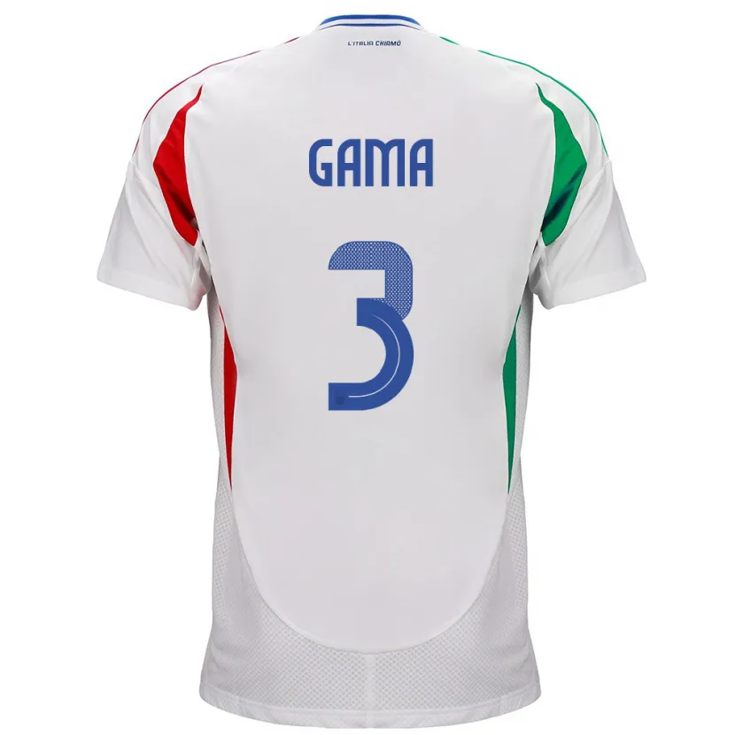 Danxen Kid Italy Sara Gama #3 White Away Jersey 24-26 T-Shirt