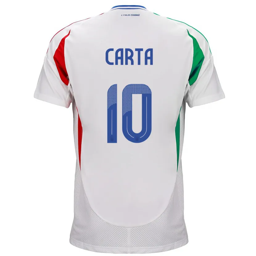 Danxen Kid Italy Antonella Carta #10 White Away Jersey 24-26 T-Shirt