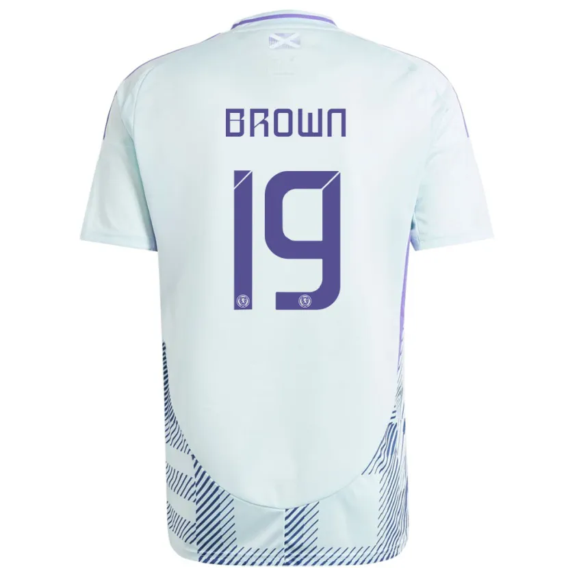 Danxen Kid Scotland Jacob Brown #19 Light Mint Blue Away Jersey 24-26 T-Shirt