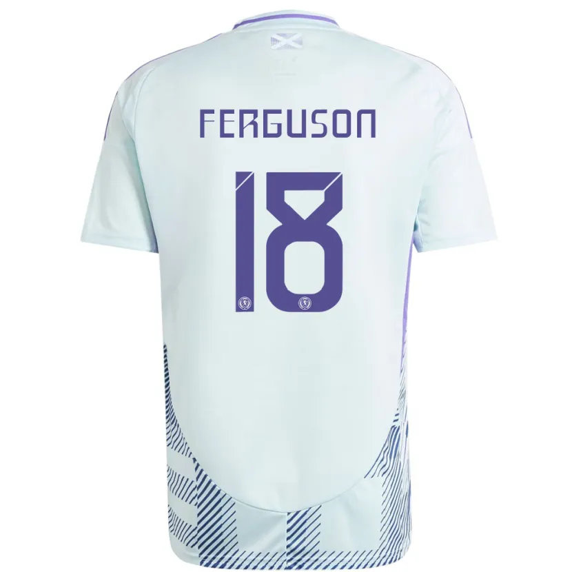 Danxen Kid Scotland Lewis Ferguson #18 Light Mint Blue Away Jersey 24-26 T-Shirt