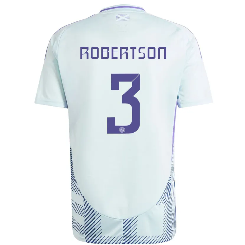 Danxen Kid Scotland Andrew Robertson #3 Light Mint Blue Away Jersey 24-26 T-Shirt