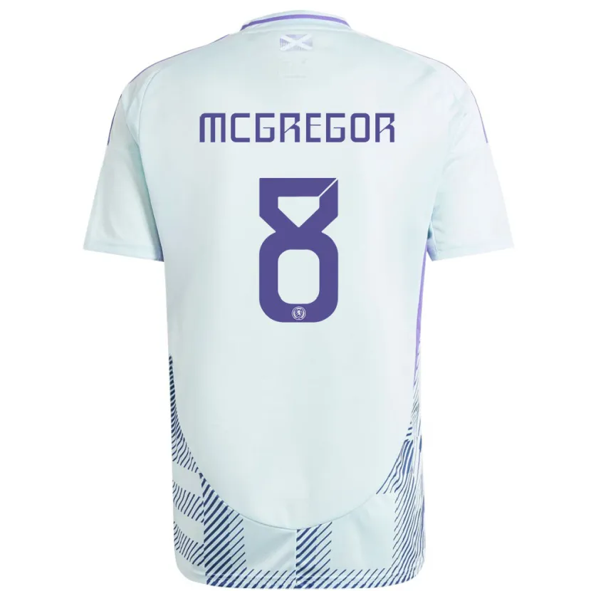 Danxen Kid Scotland Callum Mcgregor #8 Light Mint Blue Away Jersey 24-26 T-Shirt