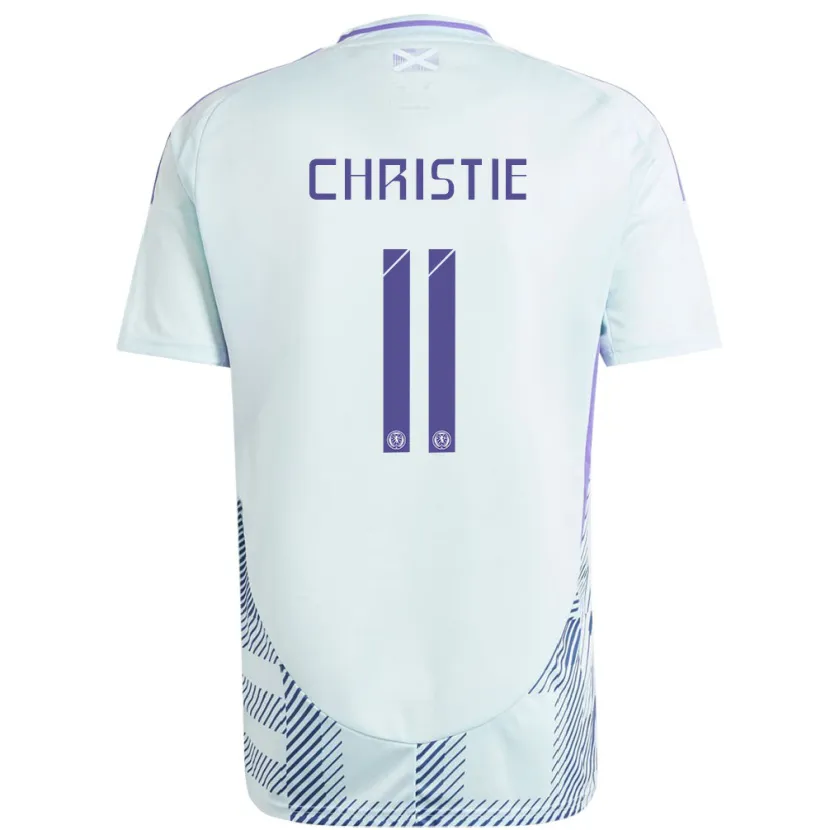 Danxen Kid Scotland Ryan Christie #11 Light Mint Blue Away Jersey 24-26 T-Shirt