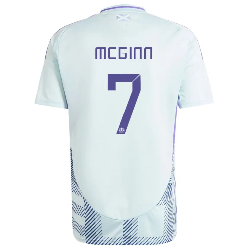 Danxen Kid Scotland John Mcginn #7 Light Mint Blue Away Jersey 24-26 T-Shirt