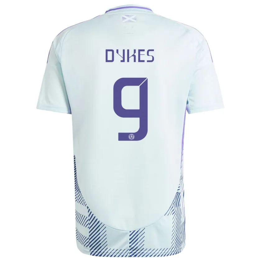 Danxen Kid Scotland Lyndon Dykes #9 Light Mint Blue Away Jersey 24-26 T-Shirt