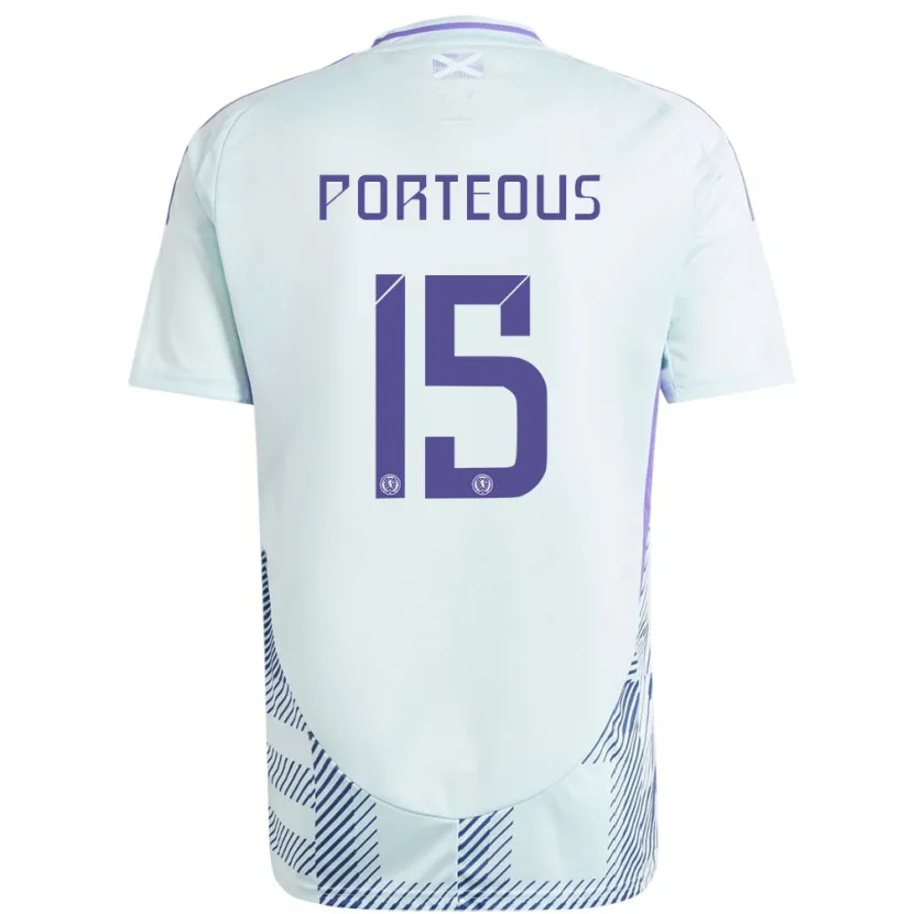 Danxen Kid Scotland Ryan Porteous #15 Light Mint Blue Away Jersey 24-26 T-Shirt