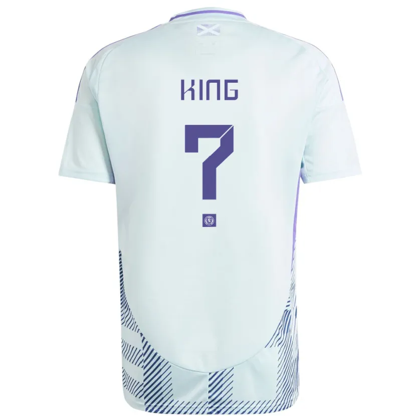 Danxen Kid Scotland Leon King #0 Light Mint Blue Away Jersey 24-26 T-Shirt