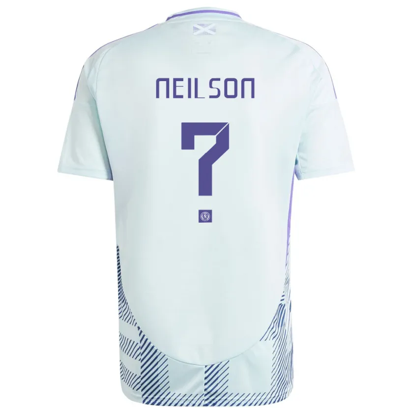 Danxen Kid Scotland Lewis Neilson #0 Light Mint Blue Away Jersey 24-26 T-Shirt