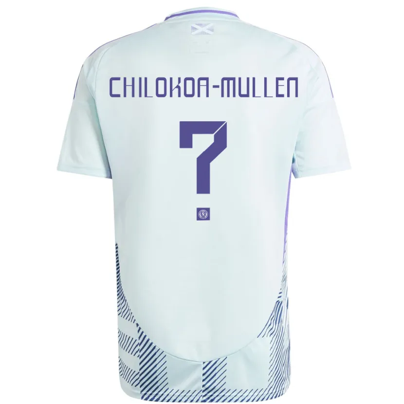 Danxen Kid Scotland Jeremiah Chilokoa-Mullen #0 Light Mint Blue Away Jersey 24-26 T-Shirt