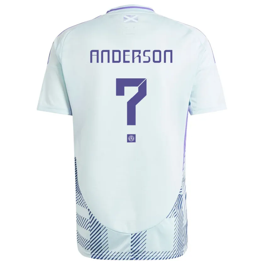 Danxen Kid Scotland Matthew Anderson #0 Light Mint Blue Away Jersey 24-26 T-Shirt