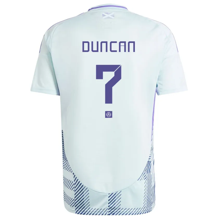 Danxen Kid Scotland Ryan Duncan #0 Light Mint Blue Away Jersey 24-26 T-Shirt