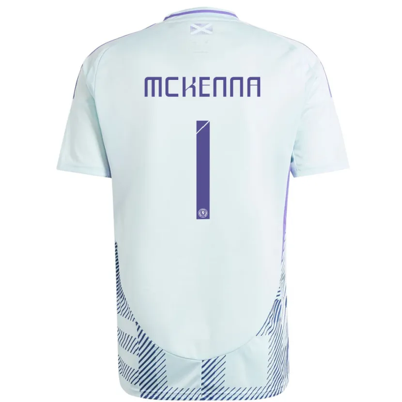 Danxen Kid Scotland Callan Mckenna #1 Light Mint Blue Away Jersey 24-26 T-Shirt