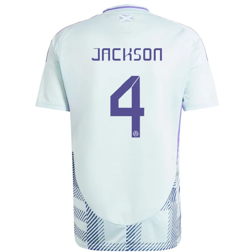 Danxen Kid Scotland Louis Jackson #4 Light Mint Blue Away Jersey 24-26 T-Shirt