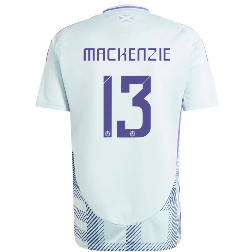 Danxen Kid Scotland Zander Mackenzie #13 Light Mint Blue Away Jersey 24-26 T-Shirt