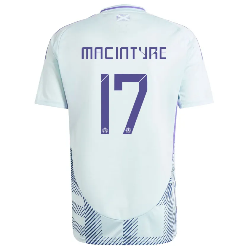 Danxen Kid Scotland Jacob Macintyre #17 Light Mint Blue Away Jersey 24-26 T-Shirt