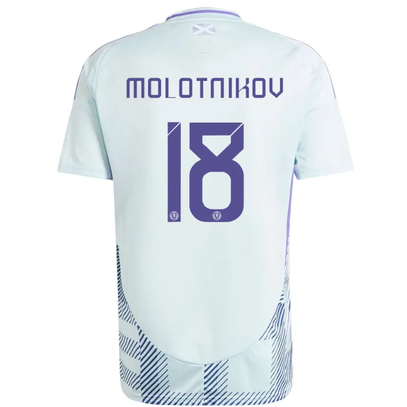 Danxen Kid Scotland Rudi Molotnikov #18 Light Mint Blue Away Jersey 24-26 T-Shirt