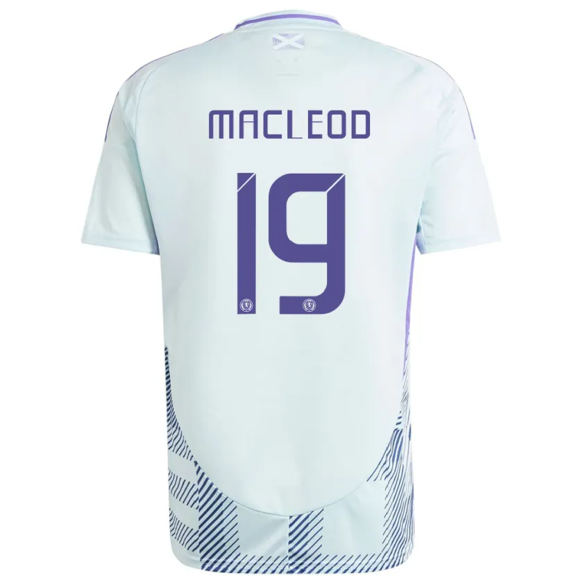 Danxen Kid Scotland Rory Macleod #19 Light Mint Blue Away Jersey 24-26 T-Shirt