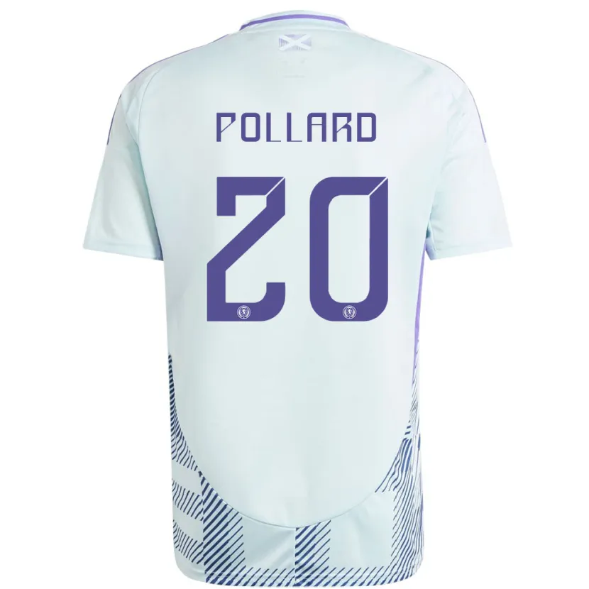 Danxen Kid Scotland Lancelot Pollard #20 Light Mint Blue Away Jersey 24-26 T-Shirt