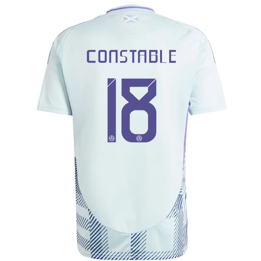 Danxen Kid Scotland Scott Constable #18 Light Mint Blue Away Jersey 24-26 T-Shirt