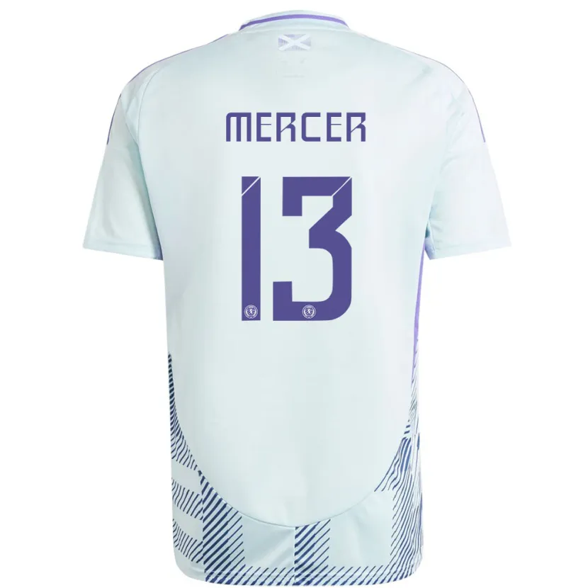 Danxen Kid Scotland Jamie Mercer #13 Light Mint Blue Away Jersey 24-26 T-Shirt