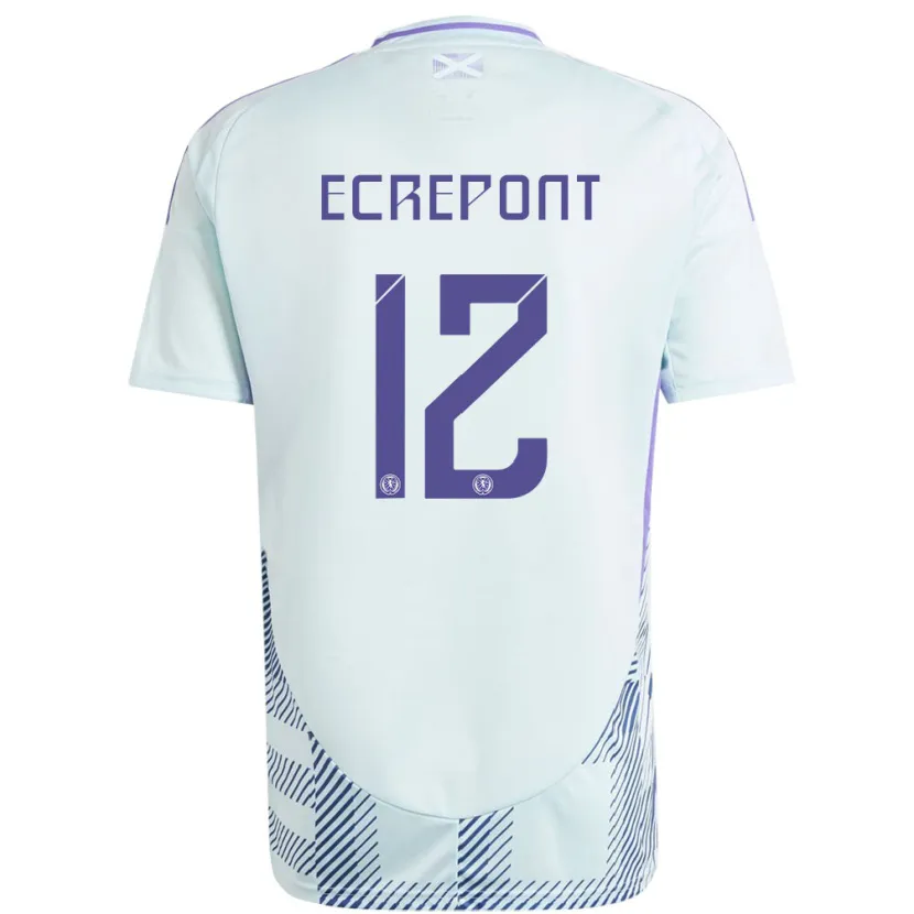 Danxen Kid Scotland Oliver Ecrepont #12 Light Mint Blue Away Jersey 24-26 T-Shirt