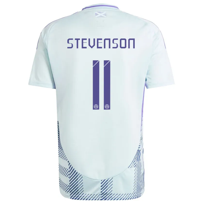 Danxen Kid Scotland Gus Stevenson #11 Light Mint Blue Away Jersey 24-26 T-Shirt