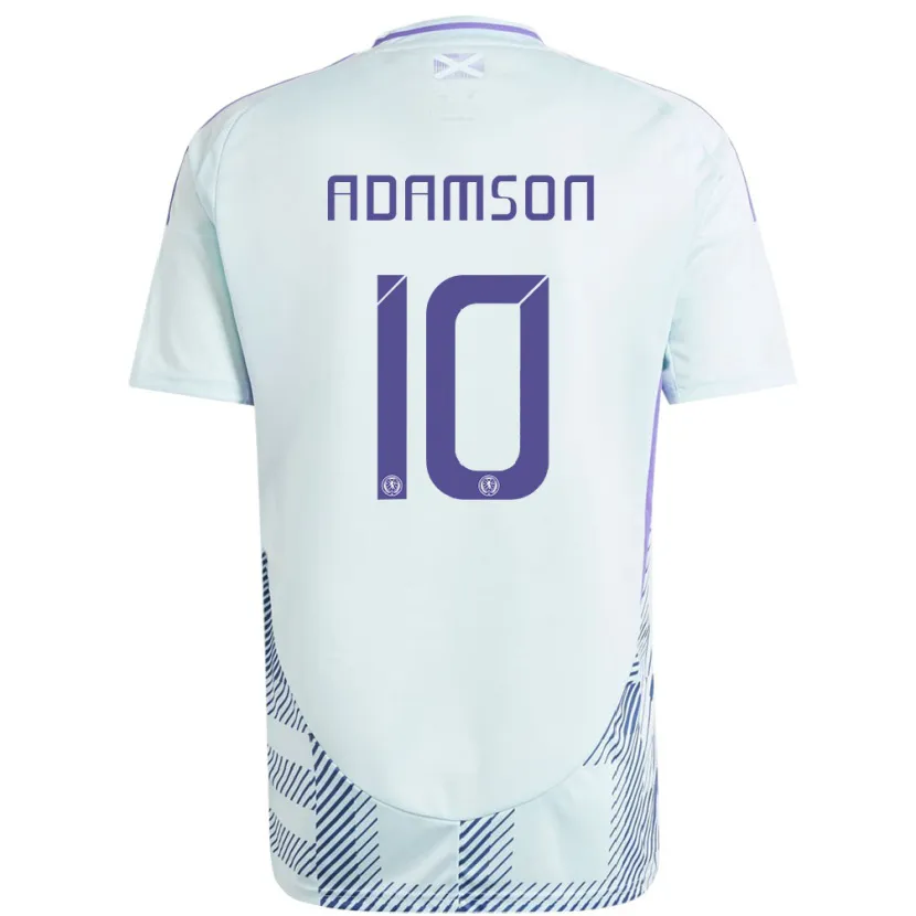 Danxen Kid Scotland Calum Adamson #10 Light Mint Blue Away Jersey 24-26 T-Shirt