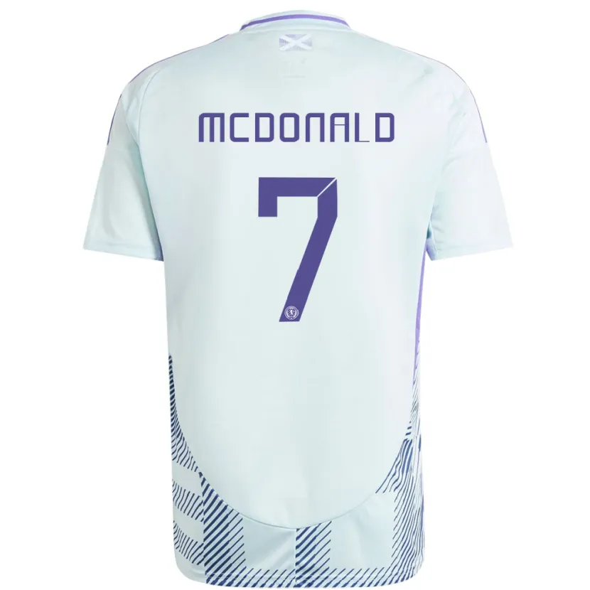 Danxen Kid Scotland Josh Mcdonald #7 Light Mint Blue Away Jersey 24-26 T-Shirt