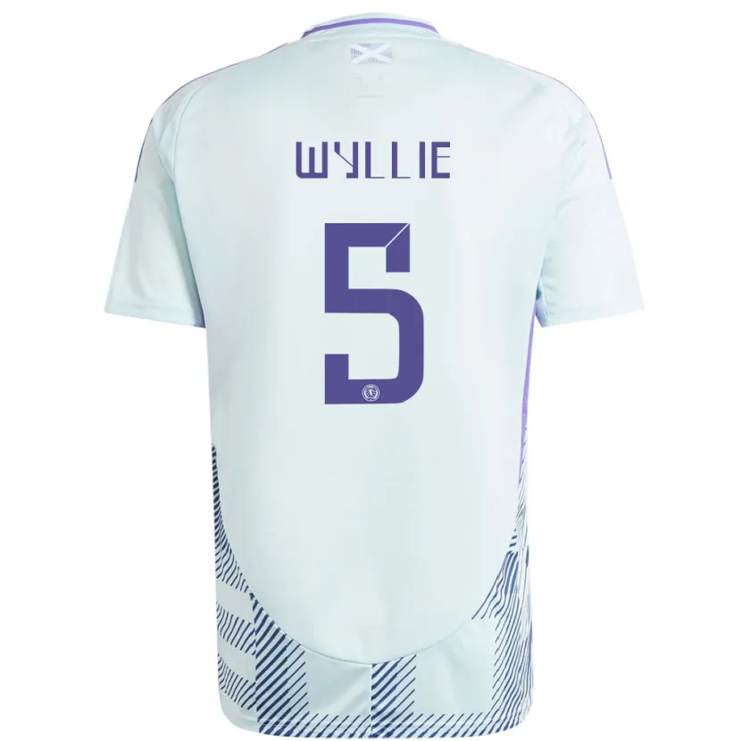 Danxen Kid Scotland Jack Wyllie #5 Light Mint Blue Away Jersey 24-26 T-Shirt