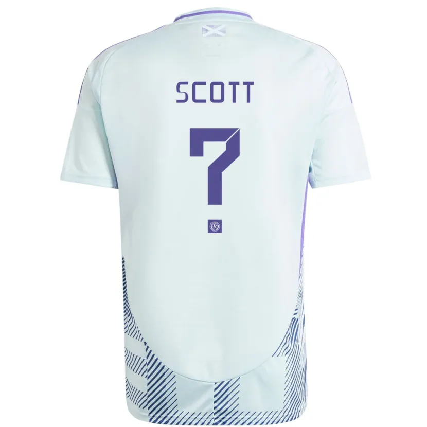 Danxen Kid Scotland Cameron Scott #0 Light Mint Blue Away Jersey 24-26 T-Shirt