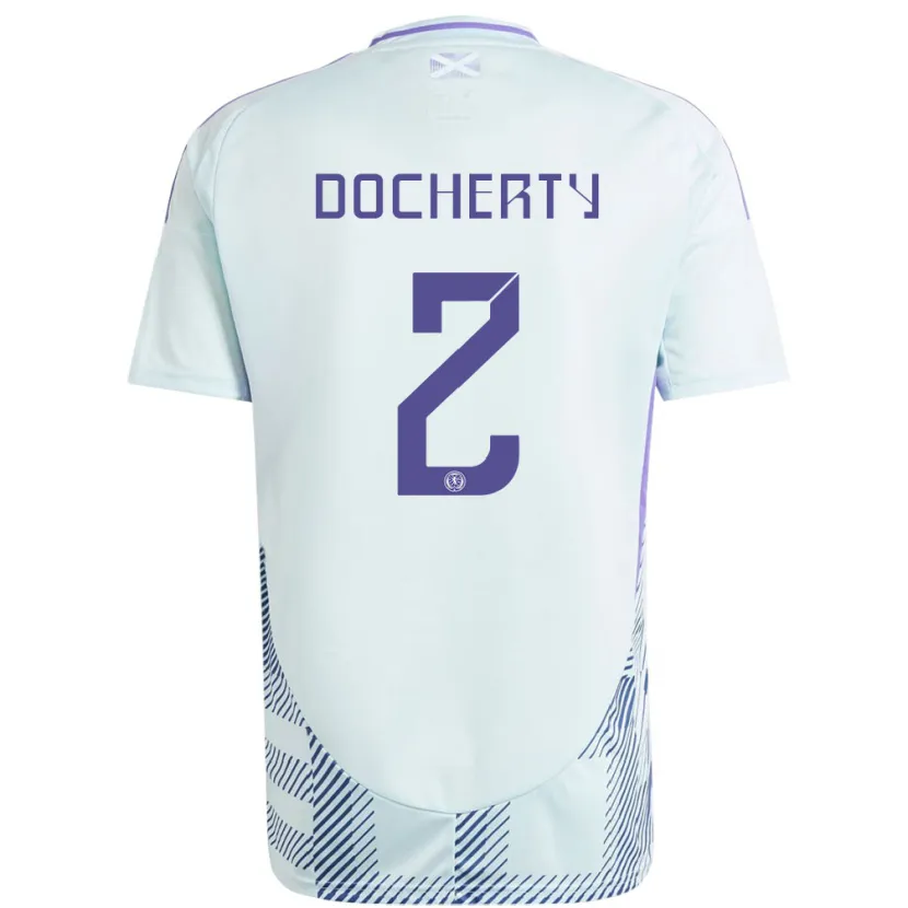 Danxen Kid Scotland Nicola Docherty #2 Light Mint Blue Away Jersey 24-26 T-Shirt