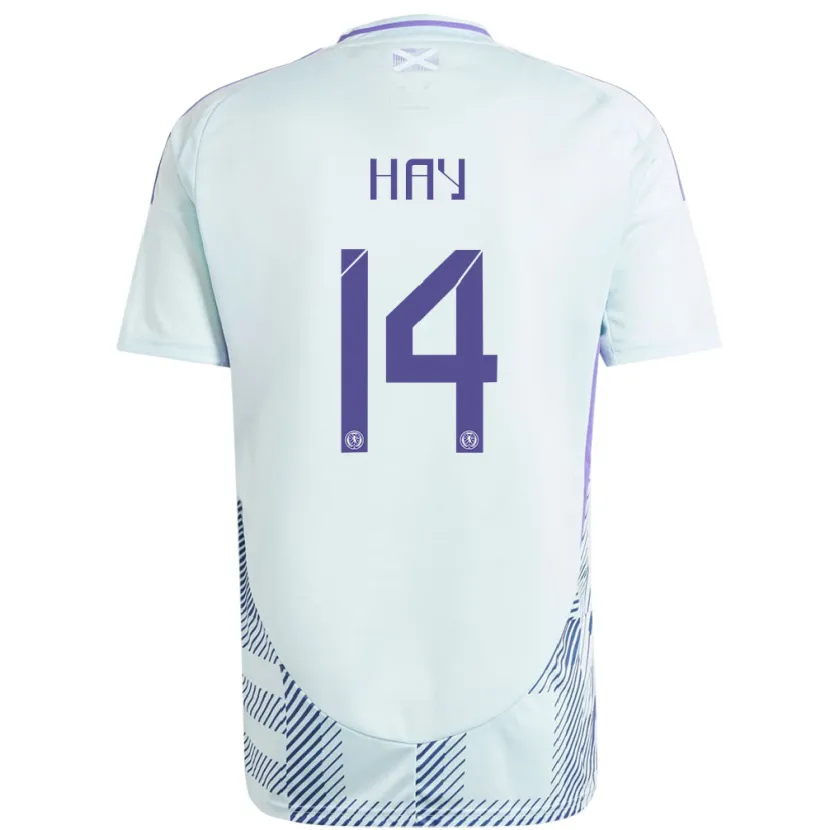 Danxen Kid Scotland Brogan Hay #14 Light Mint Blue Away Jersey 24-26 T-Shirt