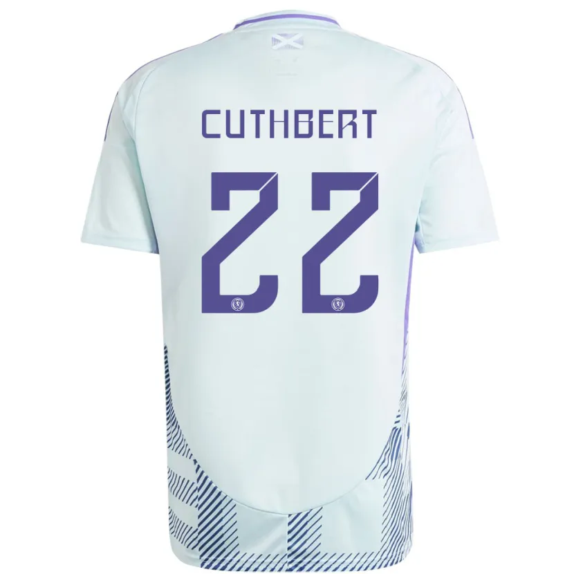 Danxen Kid Scotland Erin Cuthbert #22 Light Mint Blue Away Jersey 24-26 T-Shirt