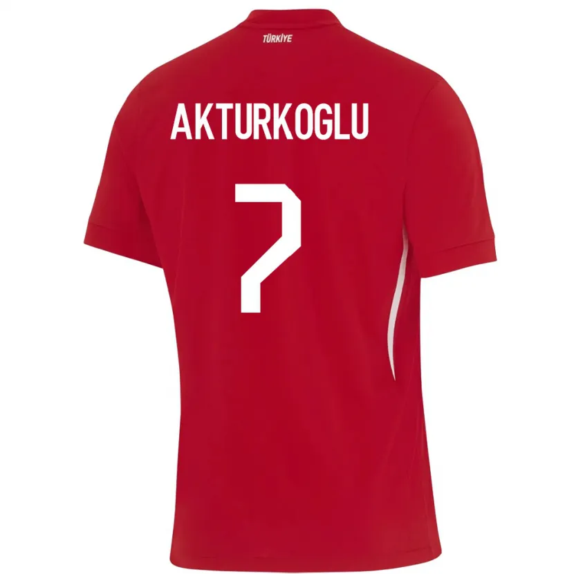 Danxen Kid Turkey Kerem Aktürkoğlu #7 Red Away Jersey 24-26 T-Shirt