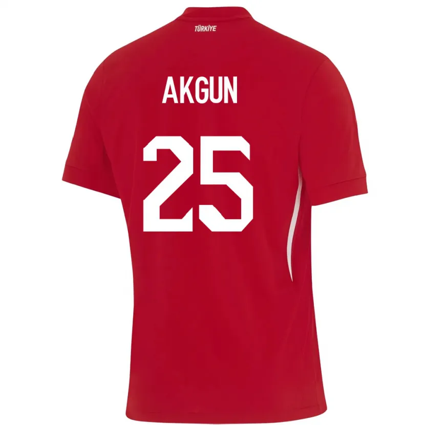 Danxen Kid Turkey Yunus Akgün #25 Red Away Jersey 24-26 T-Shirt