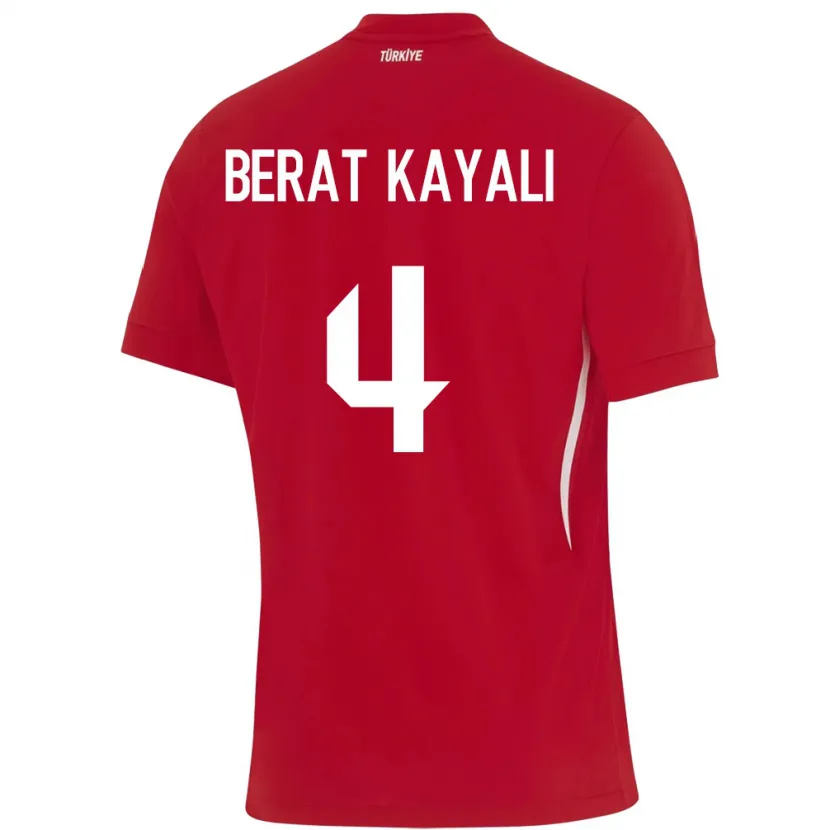 Danxen Kid Turkey Hasan Berat Kayalı #4 Red Away Jersey 24-26 T-Shirt