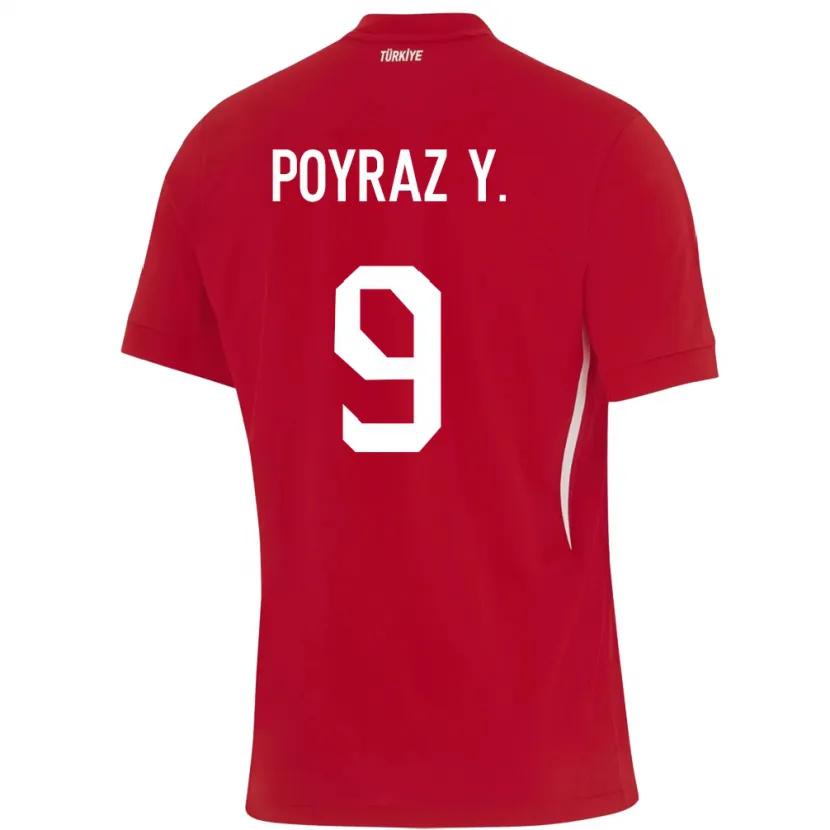 Danxen Kid Turkey Poyraz Yıldırım #9 Red Away Jersey 24-26 T-Shirt