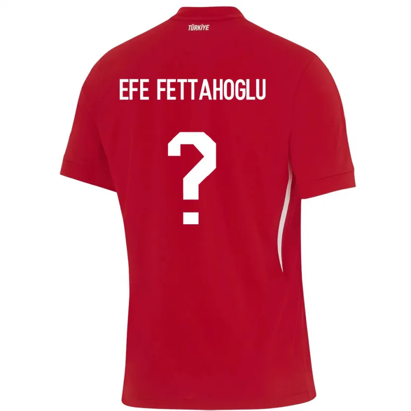 Danxen Kid Turkey Adnan Efe Fettahoğlu #0 Red Away Jersey 24-26 T-Shirt