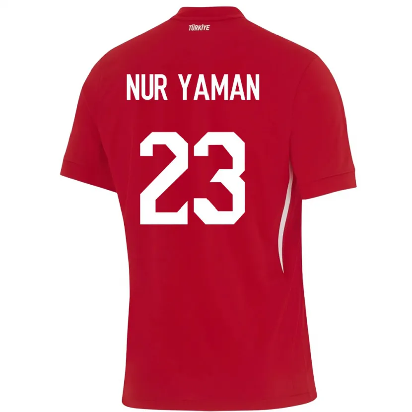 Danxen Kid Turkey Gamze Nur Yaman #23 Red Away Jersey 24-26 T-Shirt