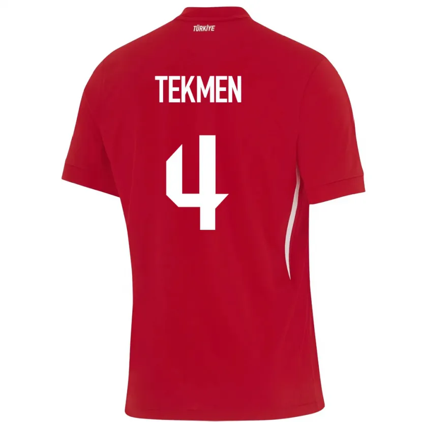 Danxen Kid Turkey Ece Tekmen #4 Red Away Jersey 24-26 T-Shirt