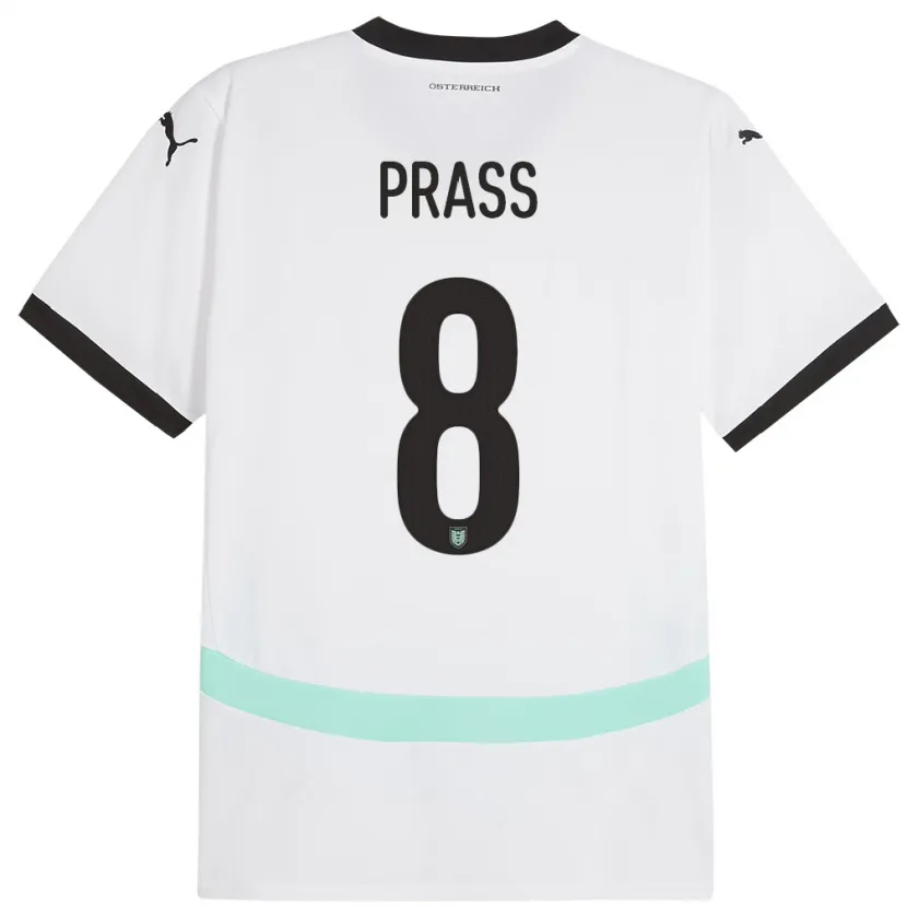 Danxen Kid Austria Alexander Prass #8 White Away Jersey 24-26 T-Shirt